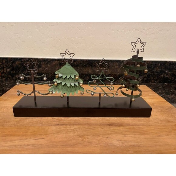 Vintage Pier1 Christmas Trees Photo Holder Display - Picture 2 of 9